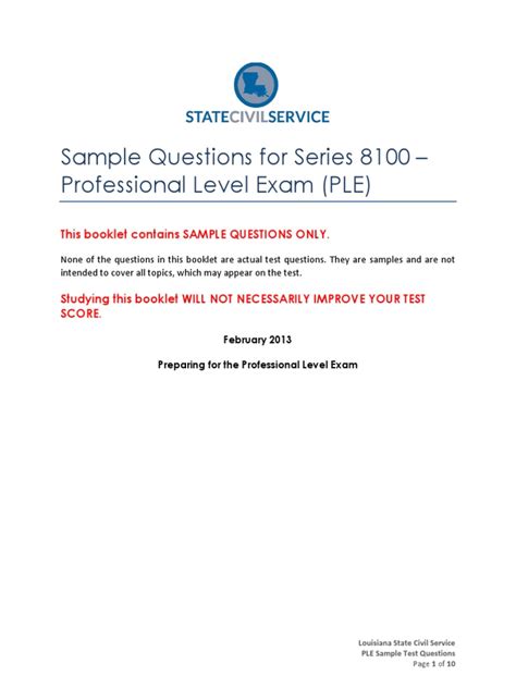 ple exam|8100 ple free practice tests.